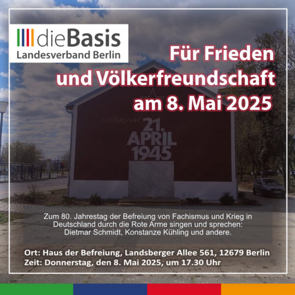 Gedenkveranstaltung am 8. Mai 2025, Frieden
