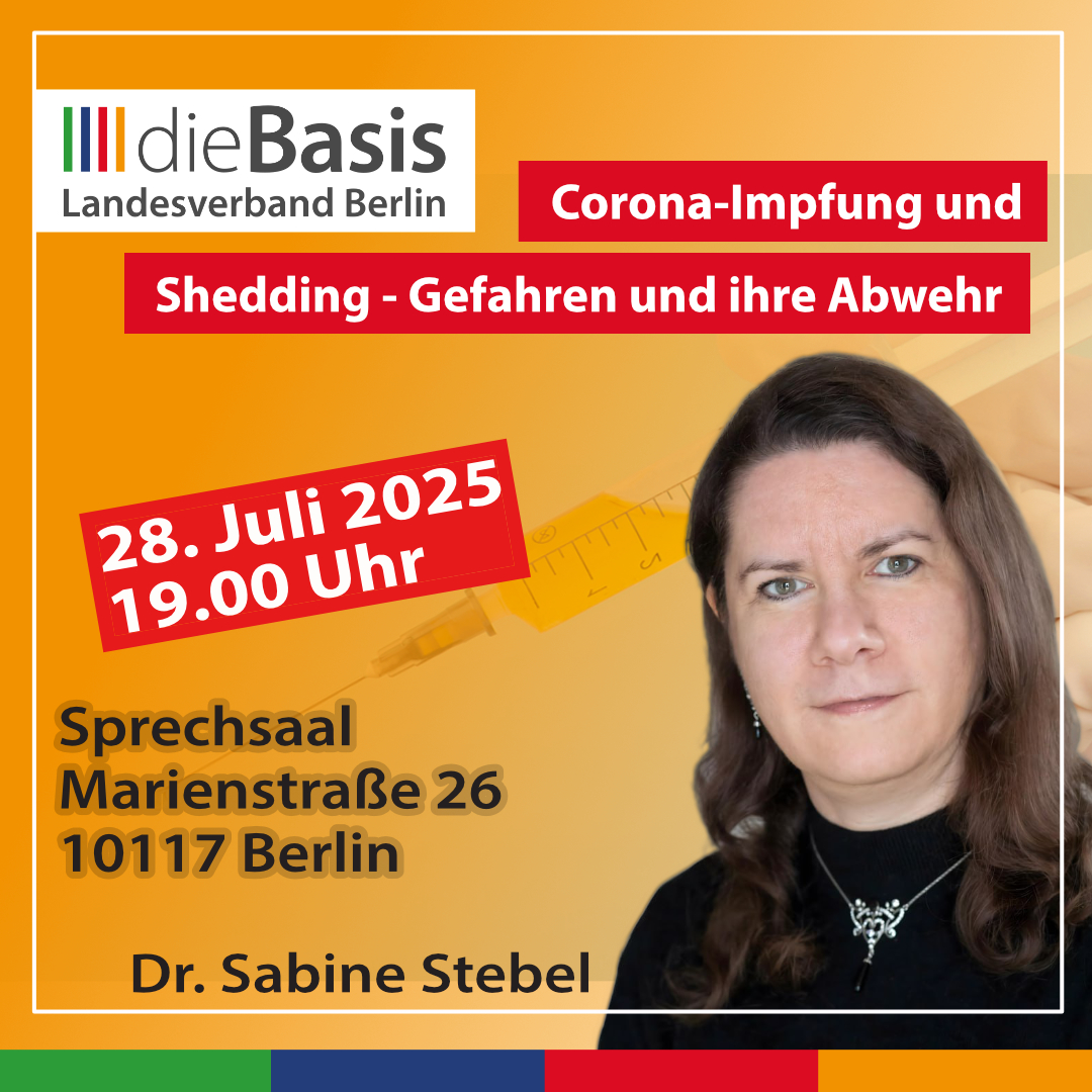Vortragsankündigung Dr. Sabine Stebel am 28. Juli 2025 im Sprechsaal in Berlin