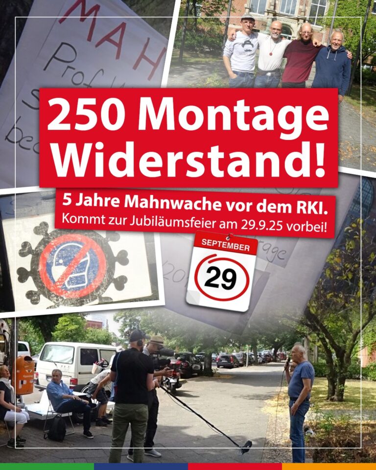 Mahnwache RKI Jubiläum