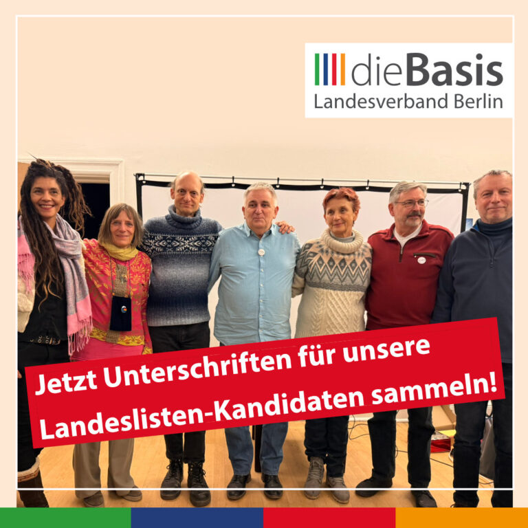 Beitragsbild: Unterschriften sammeln für die Landesliste