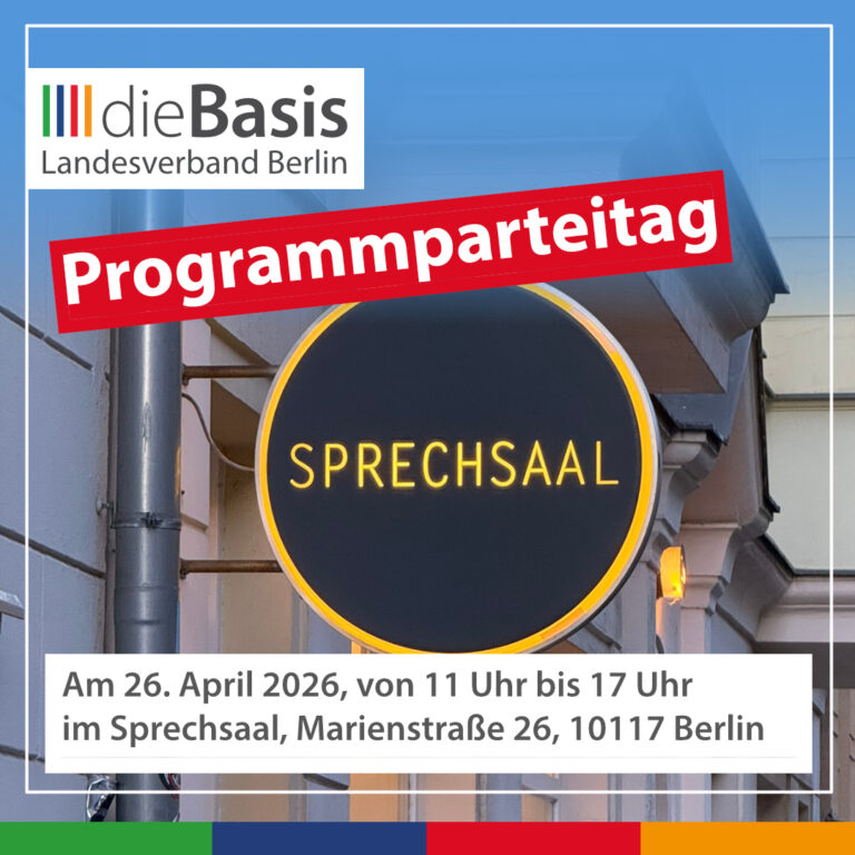 Veranstaltungshinweis auf den Berliner Programmparteitag
