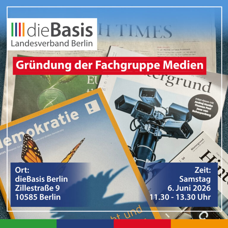 Veranstaltung: Gründung der Fachgruppe Medien im Landesverband Berlin