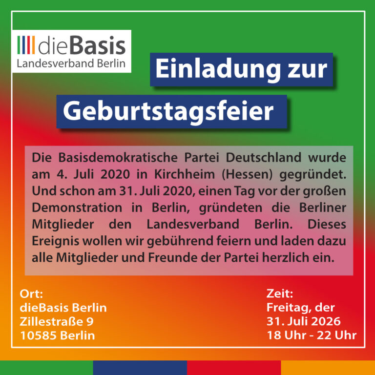 Veranstaltung: Geburtstagsfeier dieBasis Berlin
