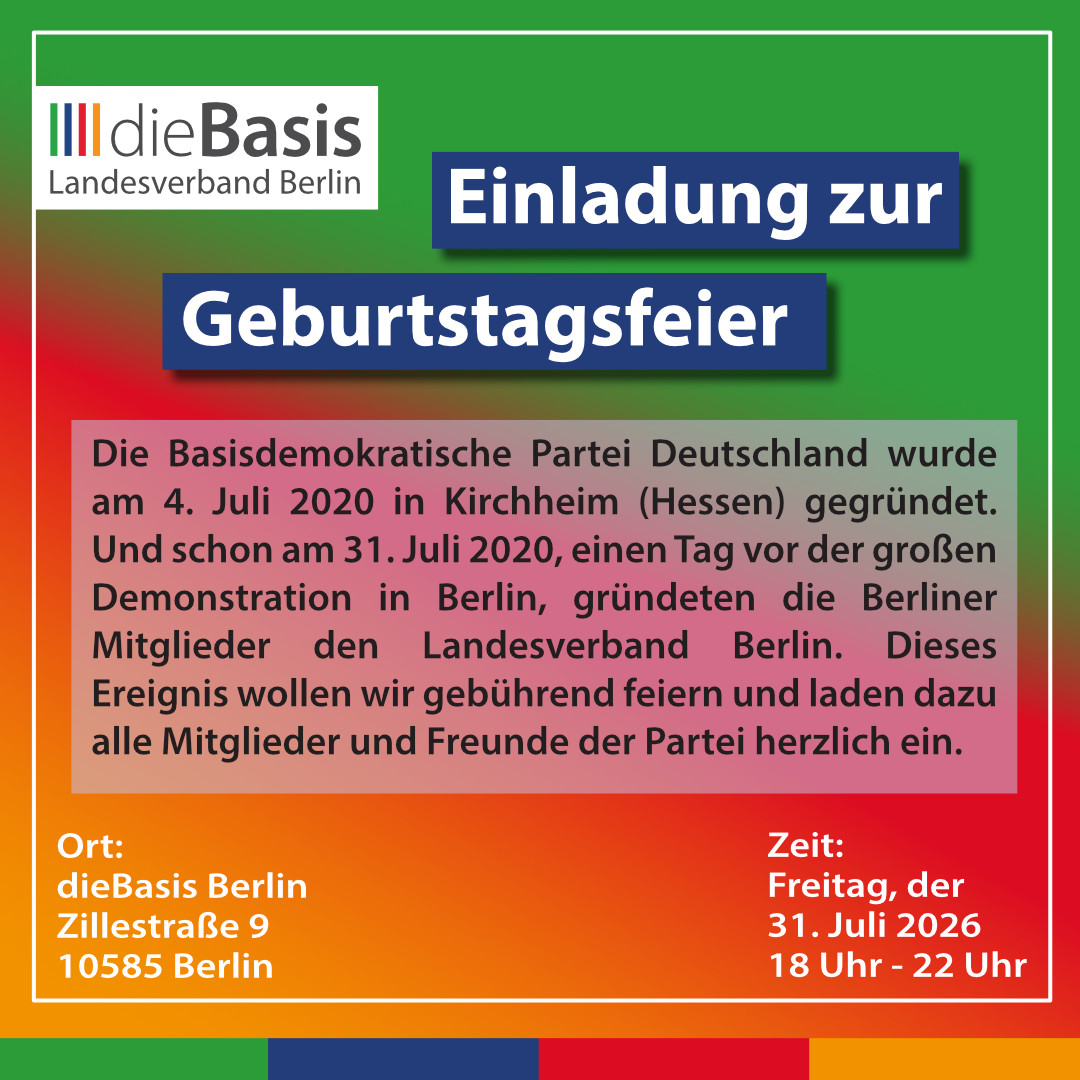 dieBasis Berlin feiert ihren sechsten Geburtstag