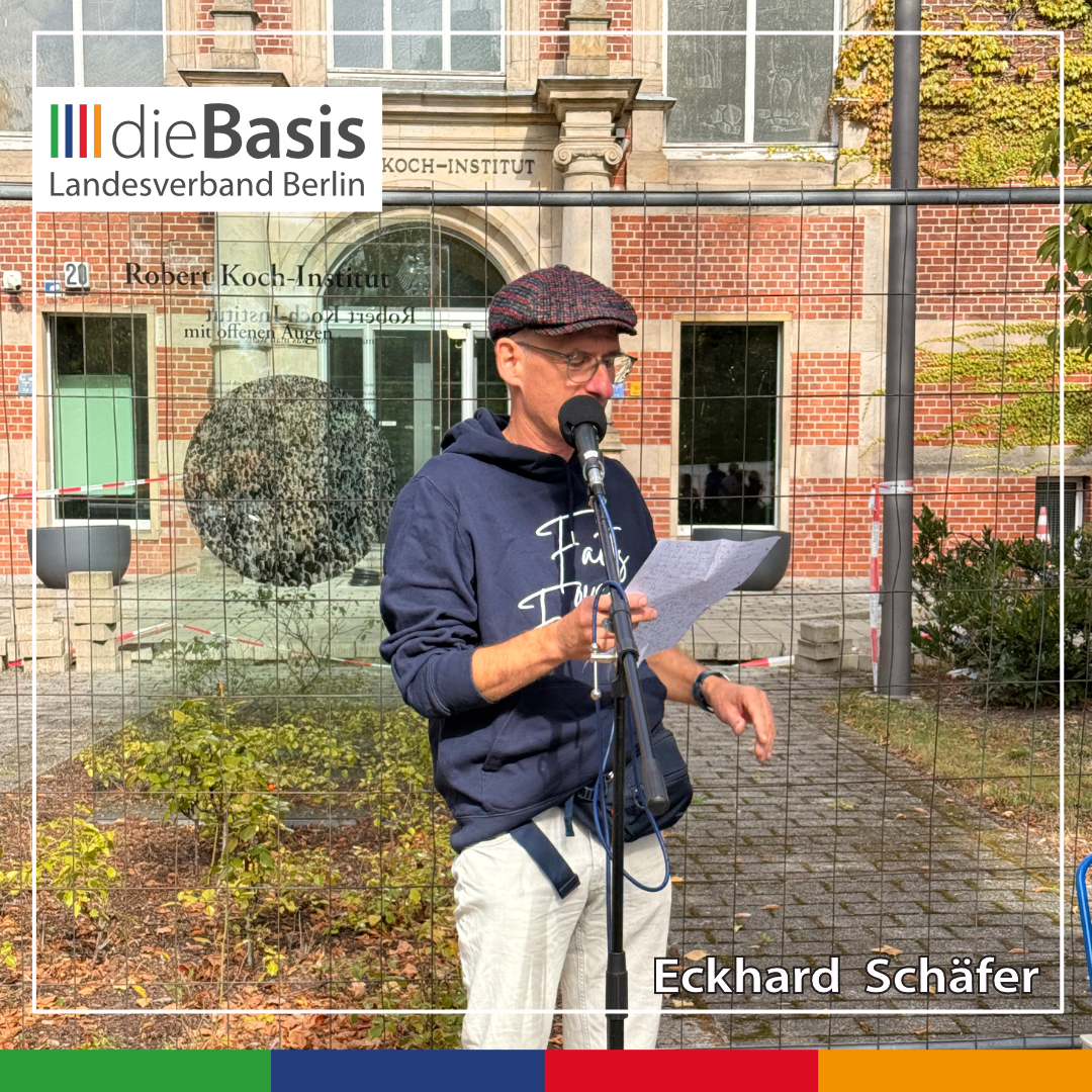 Eckhard Schäfer bei seiner Rede vor dem RKI am 28.09.2026