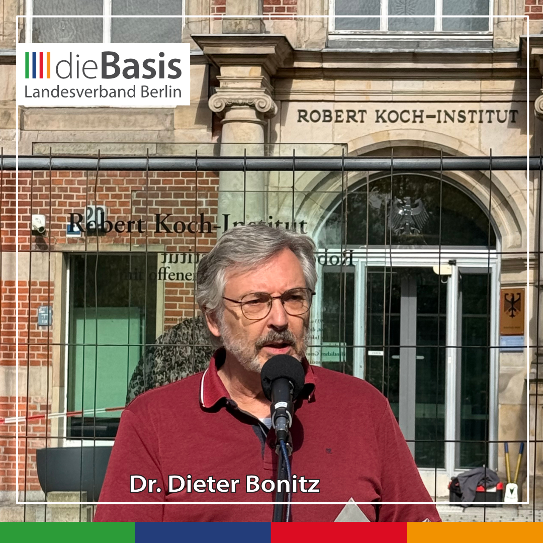 Dr. Dieter Bonitz bei seiner Rede auf der RKI-Mahnwache am 28.09.2026